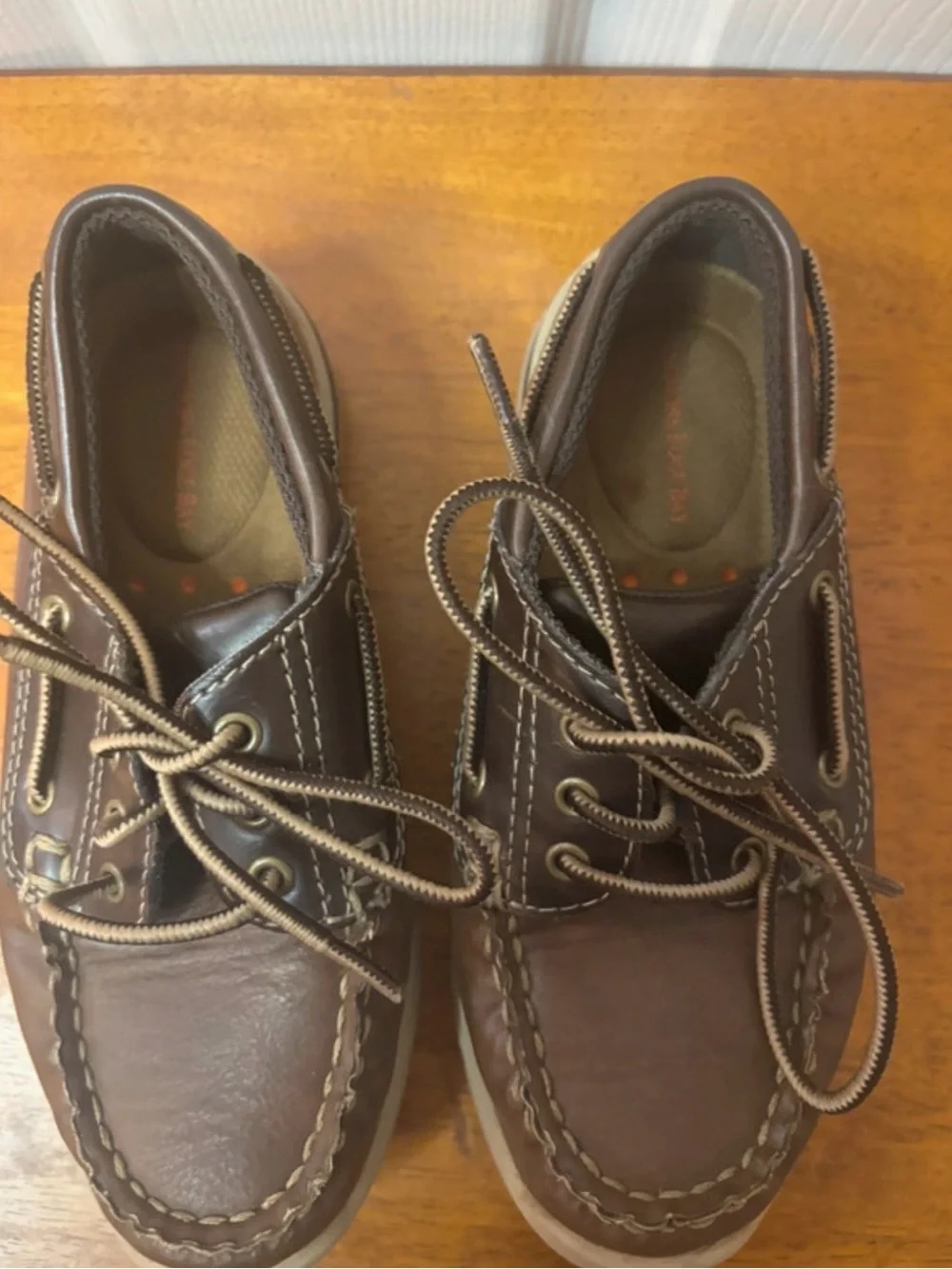 Children’s Classic Brown Leather Boat Shoes